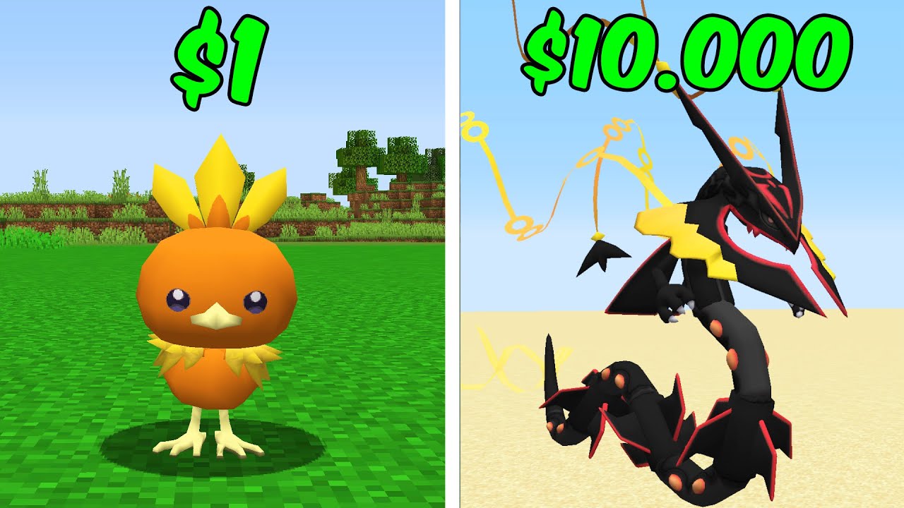 Pokémon De R$1 VS R$10.000 no Minecraft Pixelmon