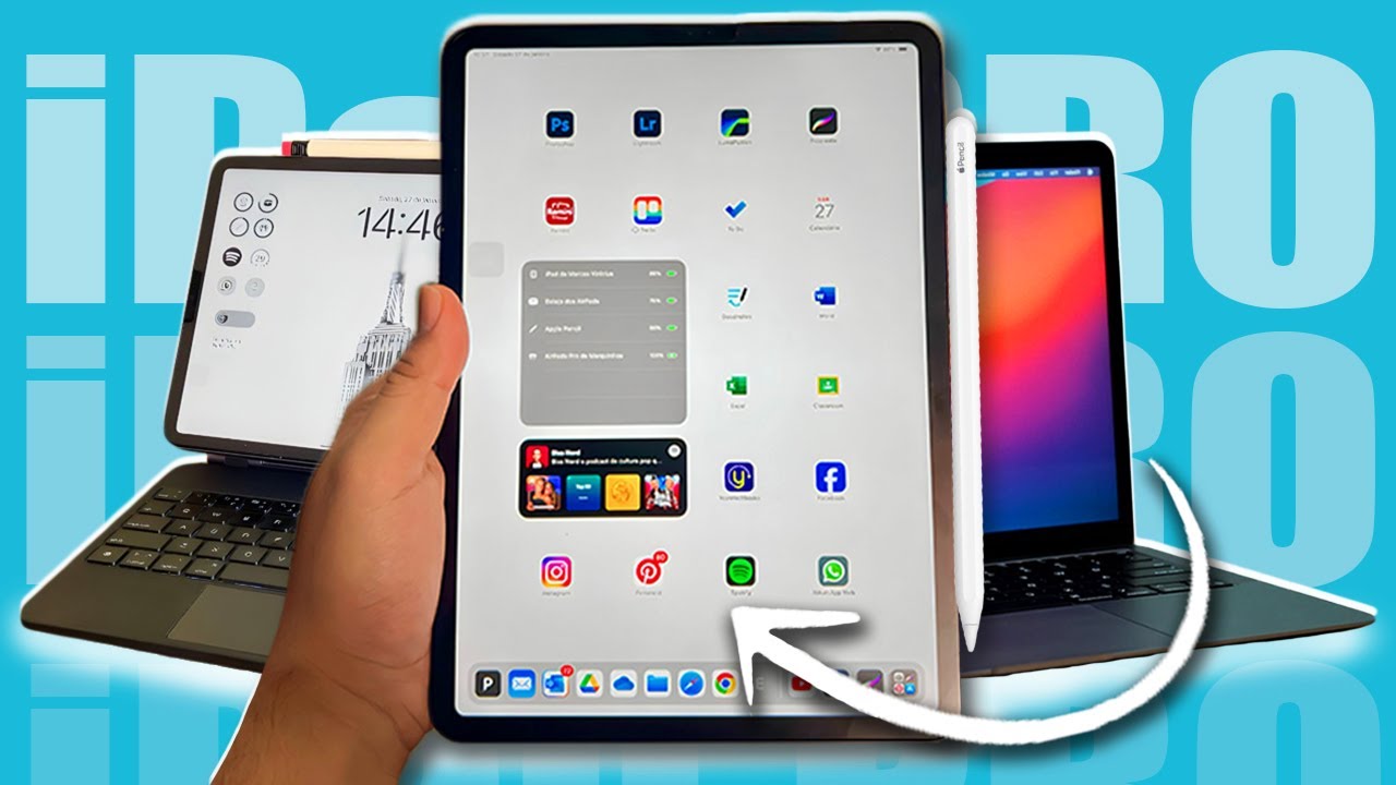 Troquei meu MacBook por um iPad Pro e estou usando como minha máquina principal! Trabalho estudo E+