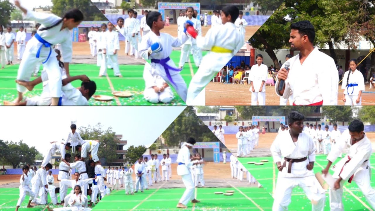 ST.JOSEPH'S High School, Kumarpally, Hanamakonda, Sport's Day #karate Demo.