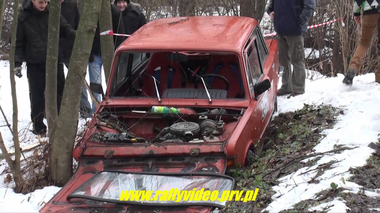 dzwon wypadek kjs rally crash Fiat 125p - SZK Wyścig Bukowa - G&oacute;ry 2013