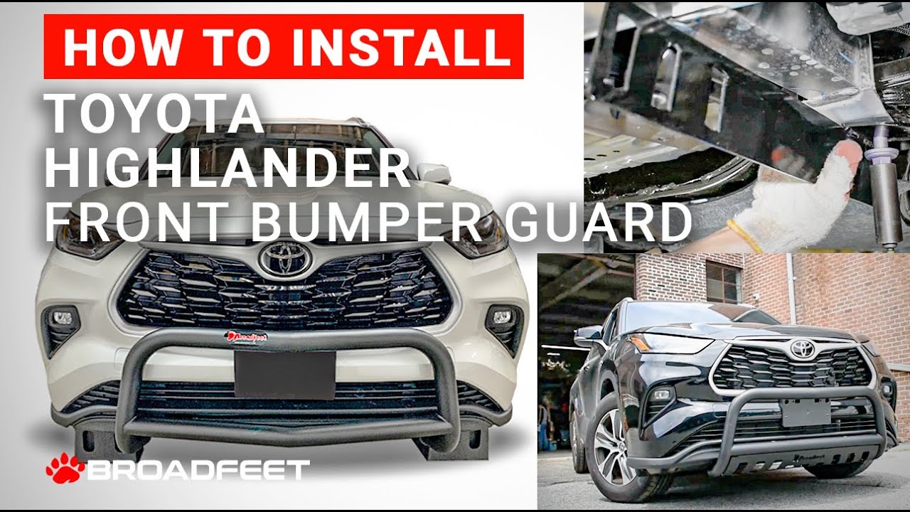 Toyota Highlander 2020-2024 Front Bumper Guard - Installation