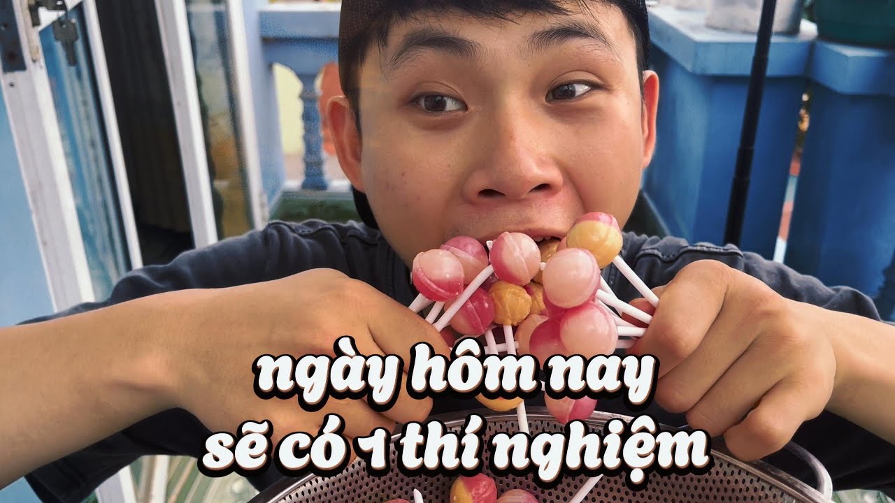 Dùng 100.0 chiếc kẹo mút để tao ra 1 cây kem kẹo mút siêu to khổng lồ .