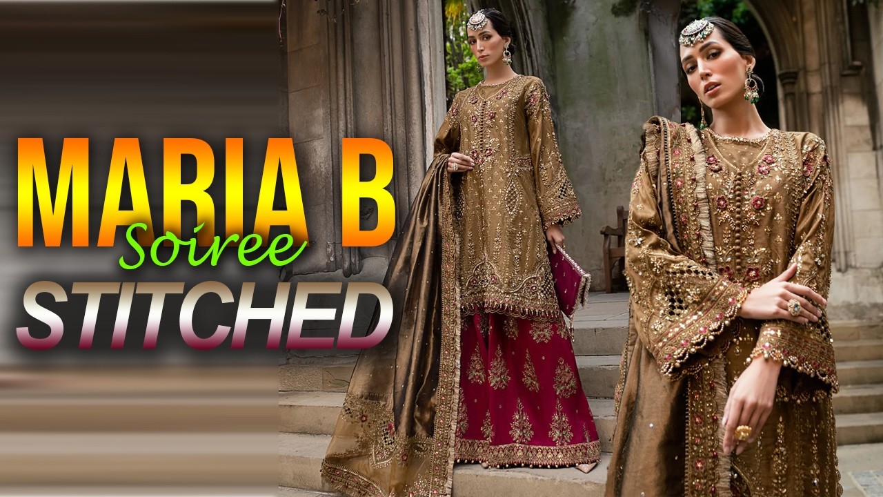 Maria B New Soiree Collection 2025 STICTHED Dress | Code D4