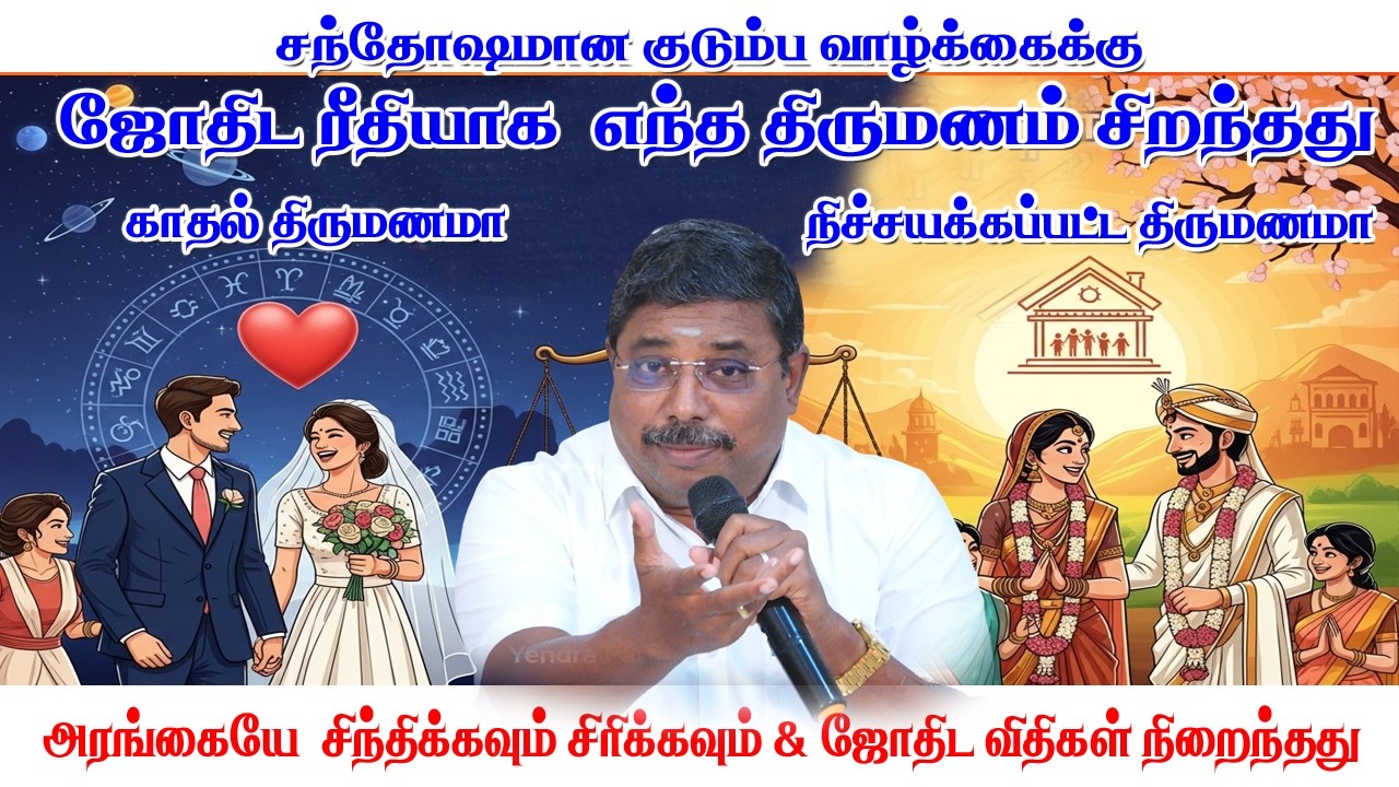 குடும்ப வாழ்க்கைக்கு ஜோதிட ரீதியாக எந்த திருமணம் சிறந்தது?காதல் திருமணமா?  நிச்சயக்கப்பட்டதிருமணமா?