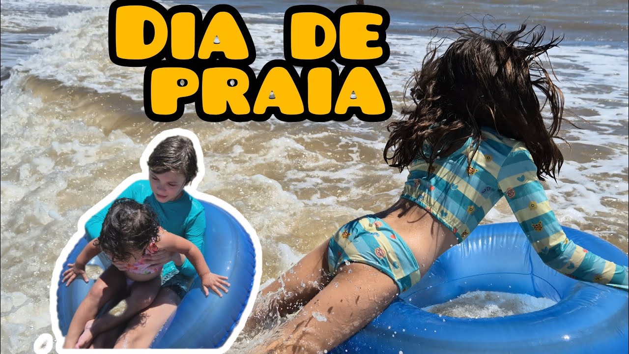 UM DIA NA PRAIA COM ANA JÚLIA E MARINA 🏖