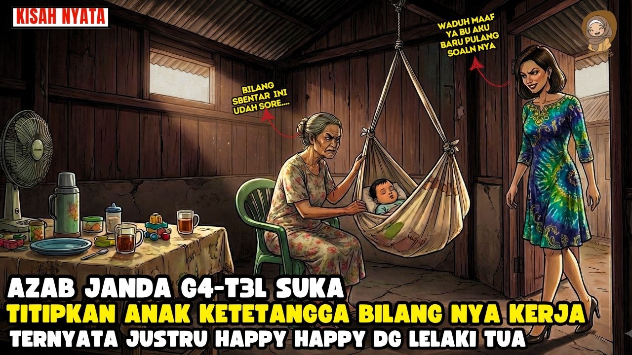AZAB JANDA YG N1T1P 4N4K KTETANGGA BILANG KERJA TAUNYA HAPPY2 DG PRIA TUA KAYA  II SINETRON AZAB