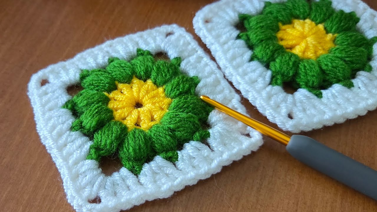 How Beauti 🌿Crochet Square🌿Incredibly easy👌 For beginners, baby blanket, bag, jumper 