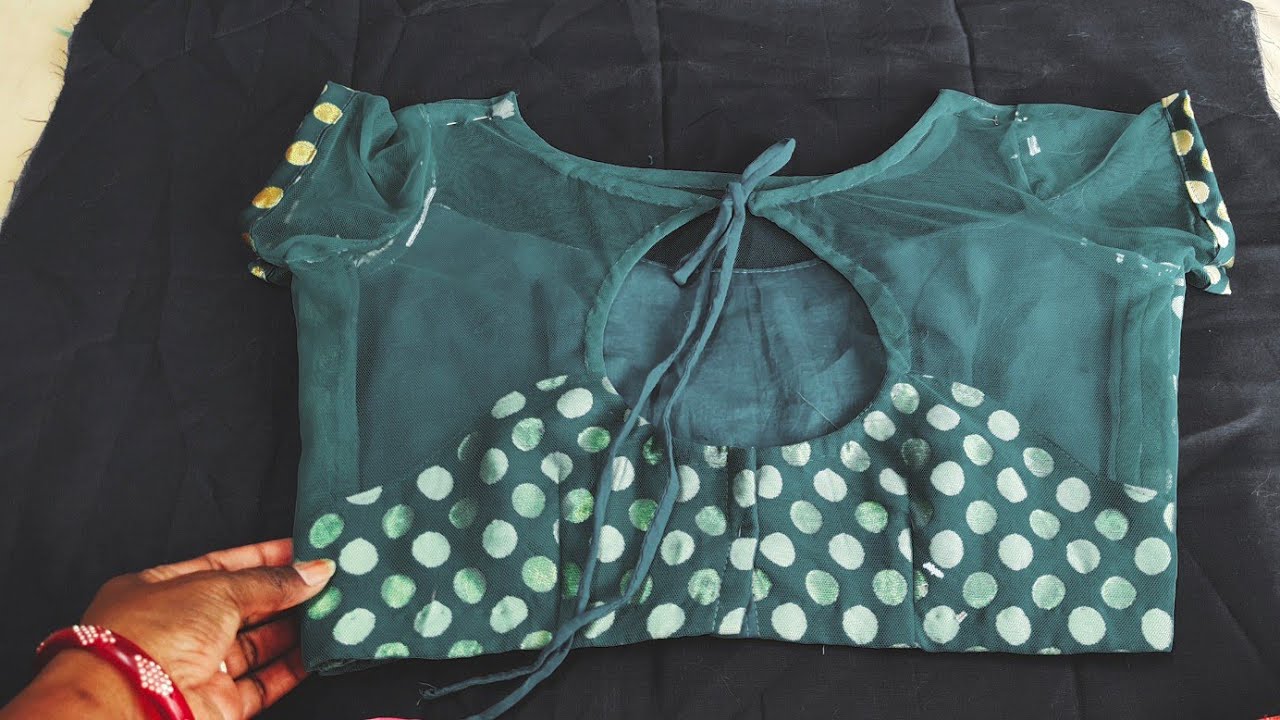 Net designer blouse cutting and stitching full tutorial for beginners