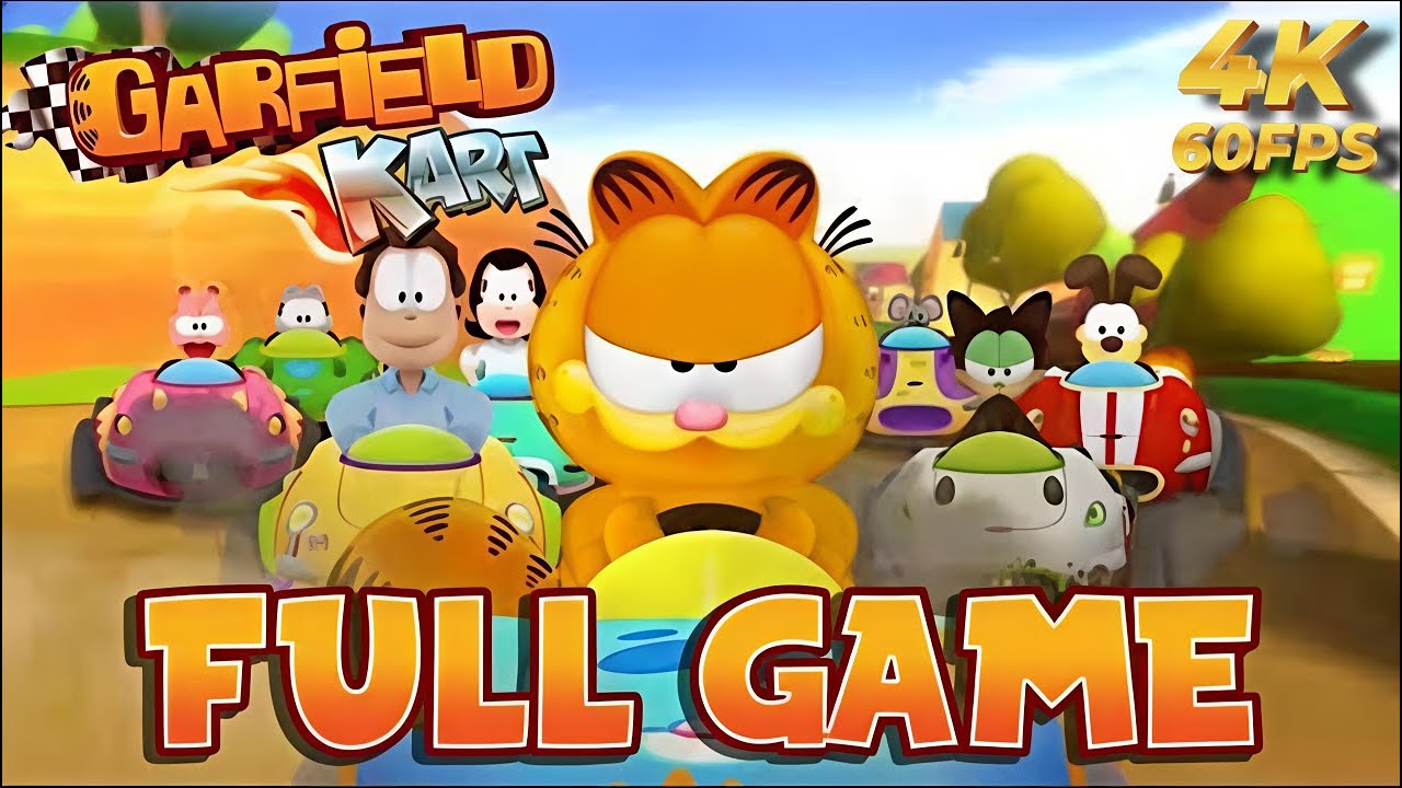 Garfield Kart Full Gameplay All cup 4K UHD Longplay