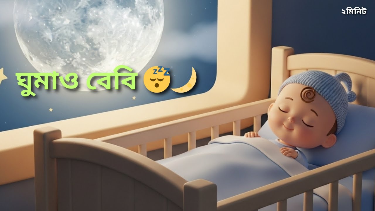 ঘুমাও বেবি 😴 | Bangla Lullaby Song | Baby Sleep Song in Bengali | Kids Rhyme 🌙