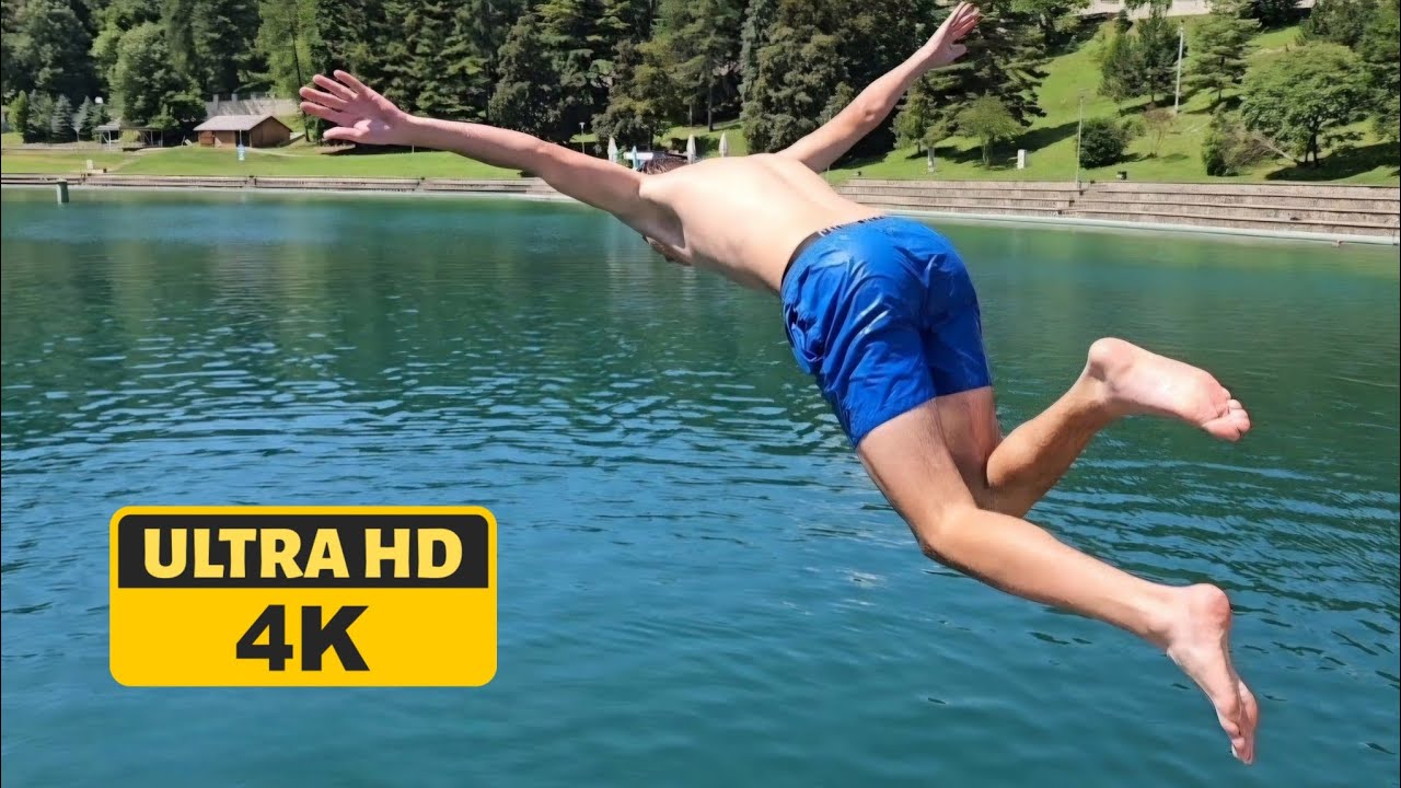 Orahovačko jezero:hrabri kupaći uživaju u hladnoj i bistroj vodi - 7.6. 2024.