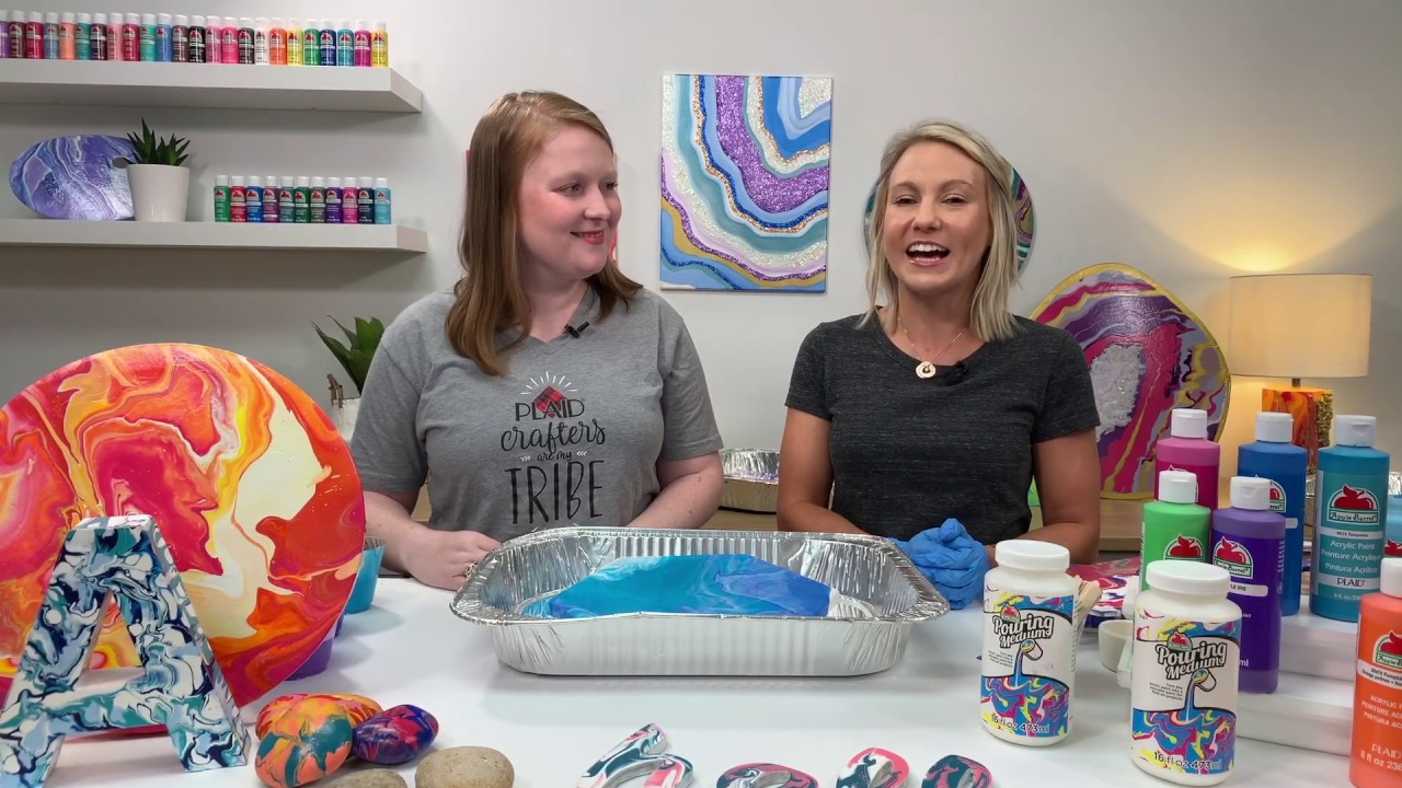 Paint Pouring with Apple Barrel Pouring Medium (Livestream)