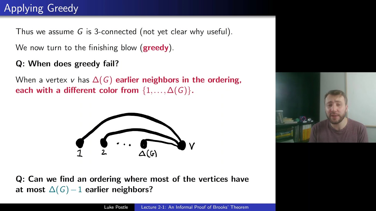 Graph Theory 2-1: An Informal Proof of Brooks Theorem