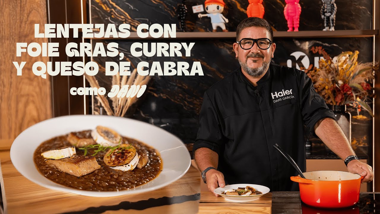 Receta de LENTEJAS con FOIE GRAS y QUESO DE CABRA como DANI