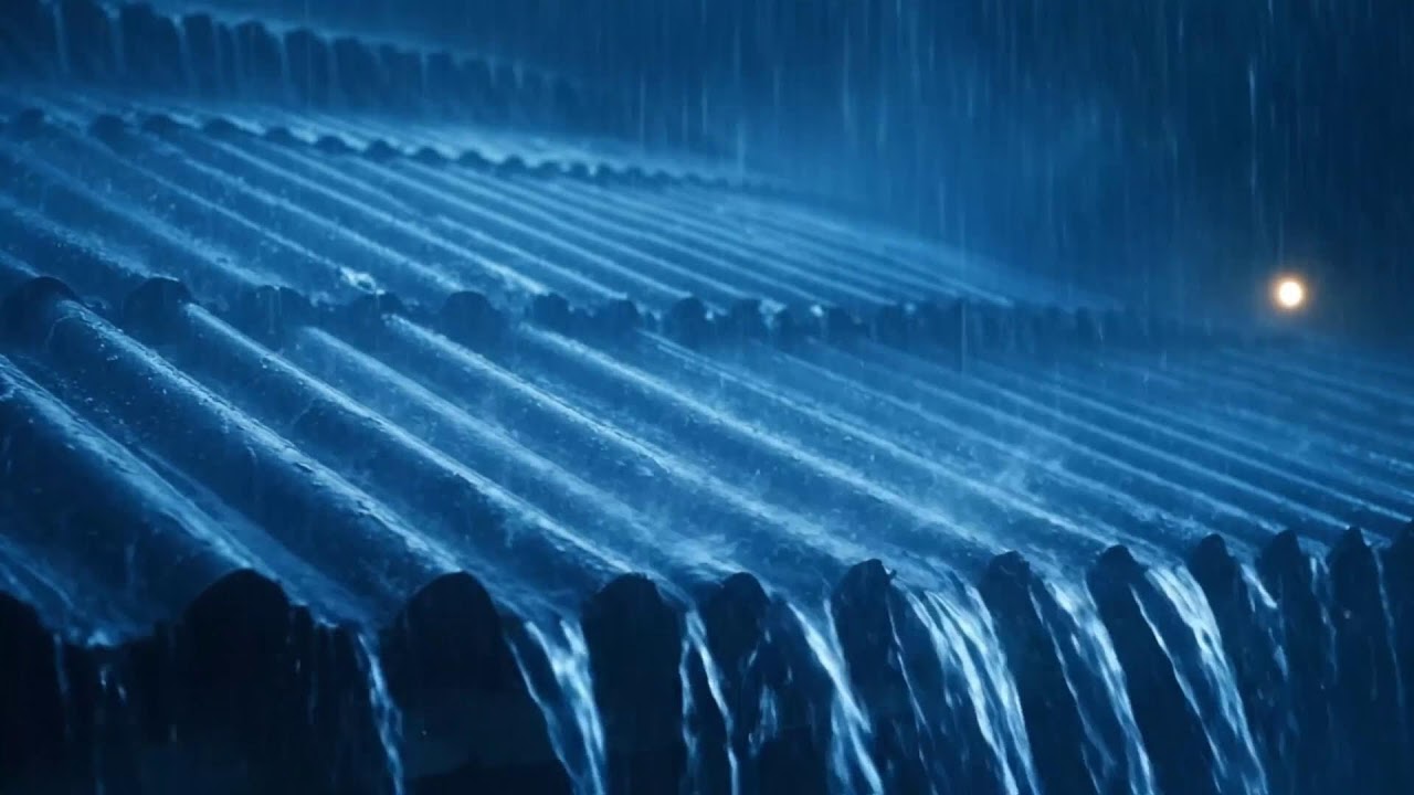 Heavy Rain ASMR | Forest Cabin Roof Rain for Sleep