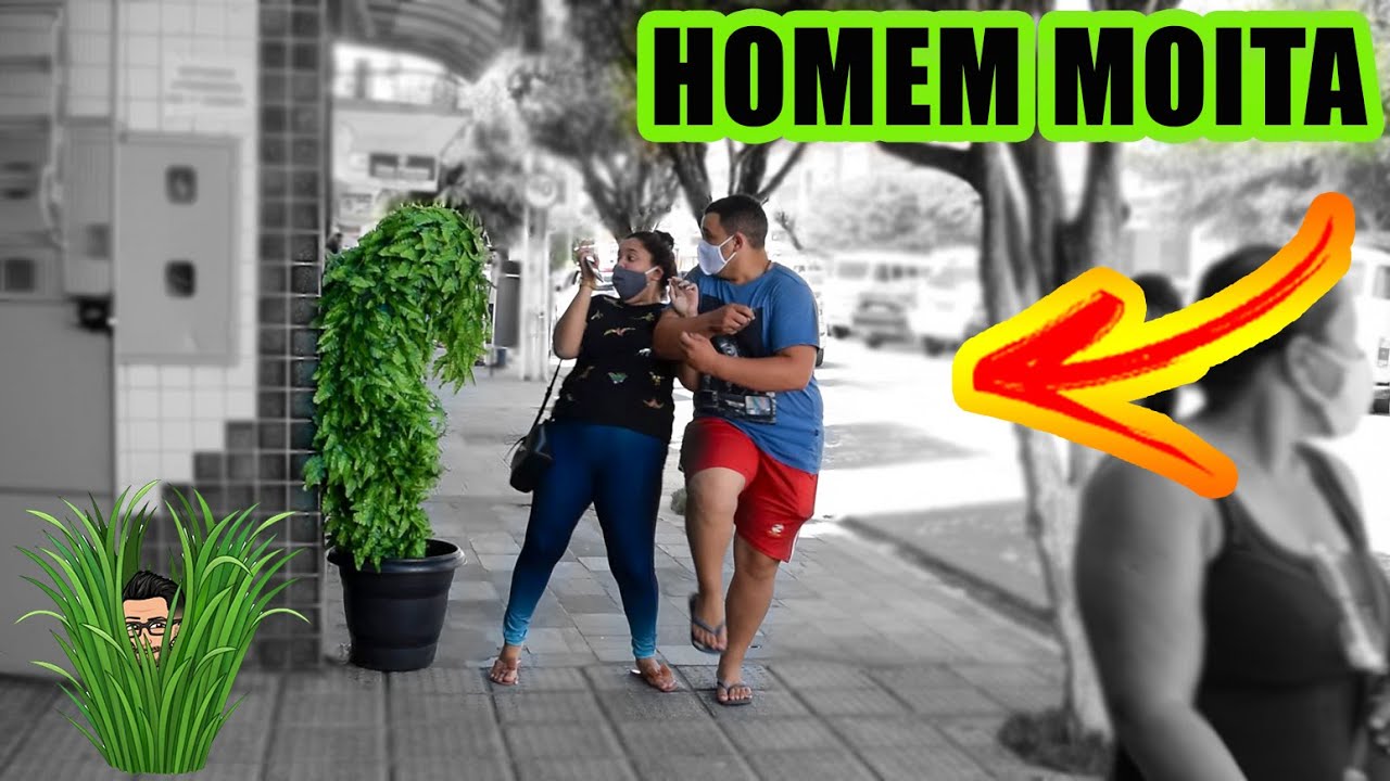 PEGADINHA HOMEM MOITA - ASSUSTANDO PESSOAS - Bushman prank