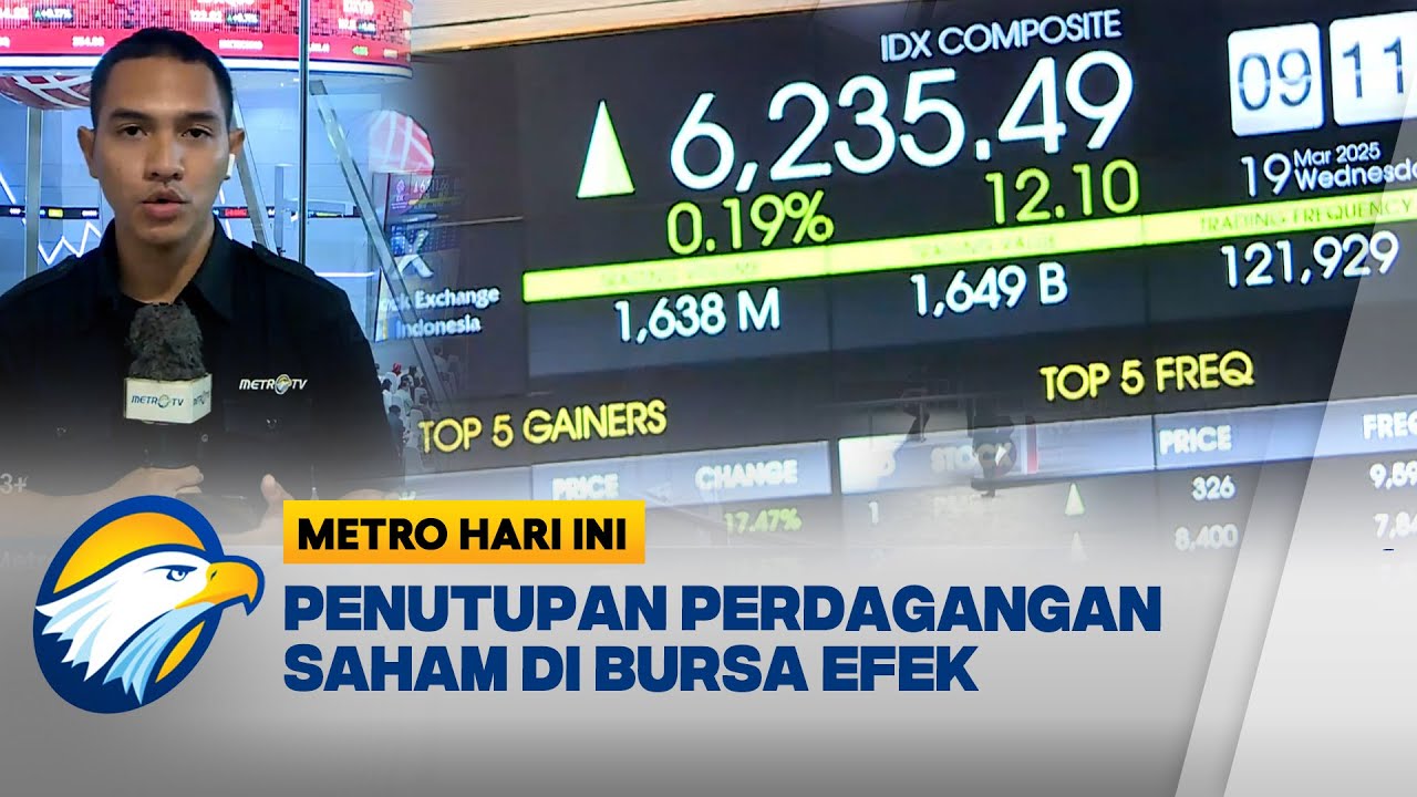 Hari Ini, Penutupan Perdagangan Saham di Bursa Efek - [METRO HARI INI]