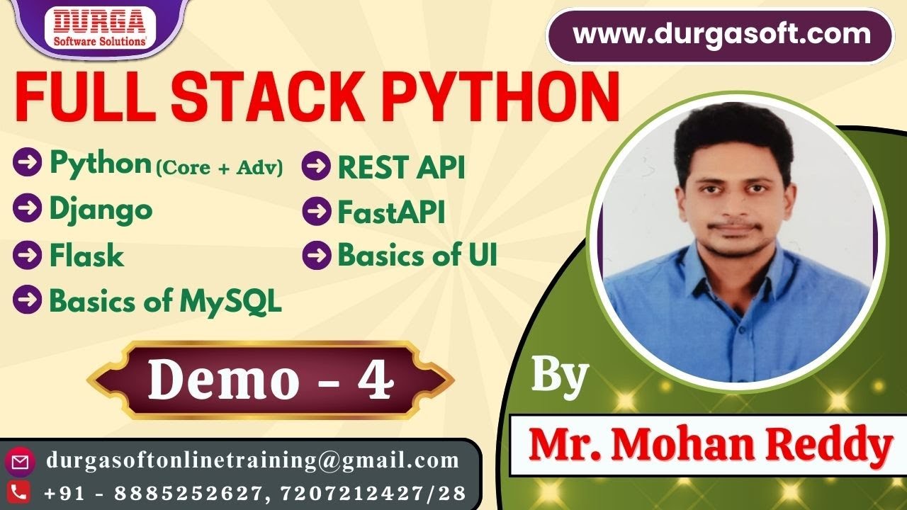 FULL STACK PYTHON tutorials || Demo - 4 || by Mr. Mohan Reddy On 30-01-2026 @7PM (IST)