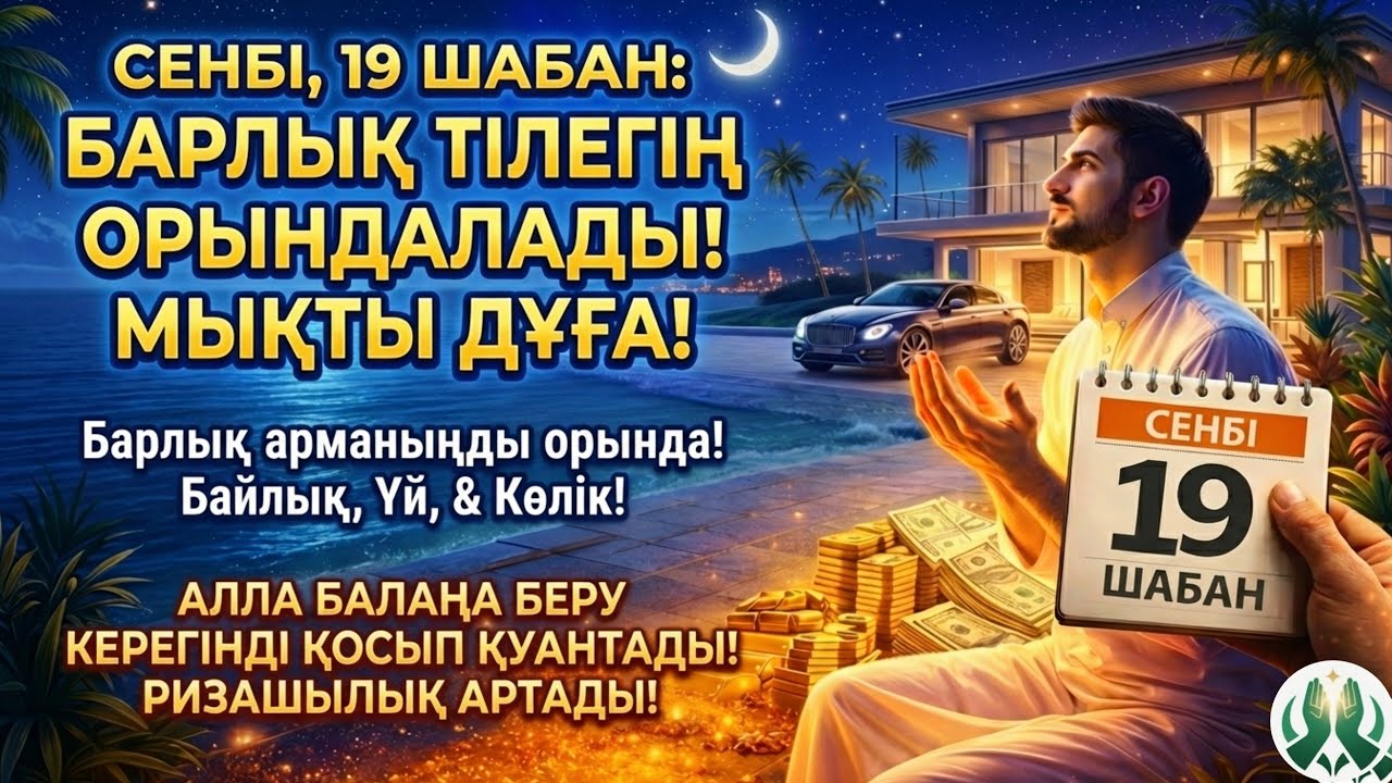 🤲СЕНБІ күні ең құдіретті дұға! Алла бүкіл тілеуіңді және балаңа керектің бәрін беріп қояды