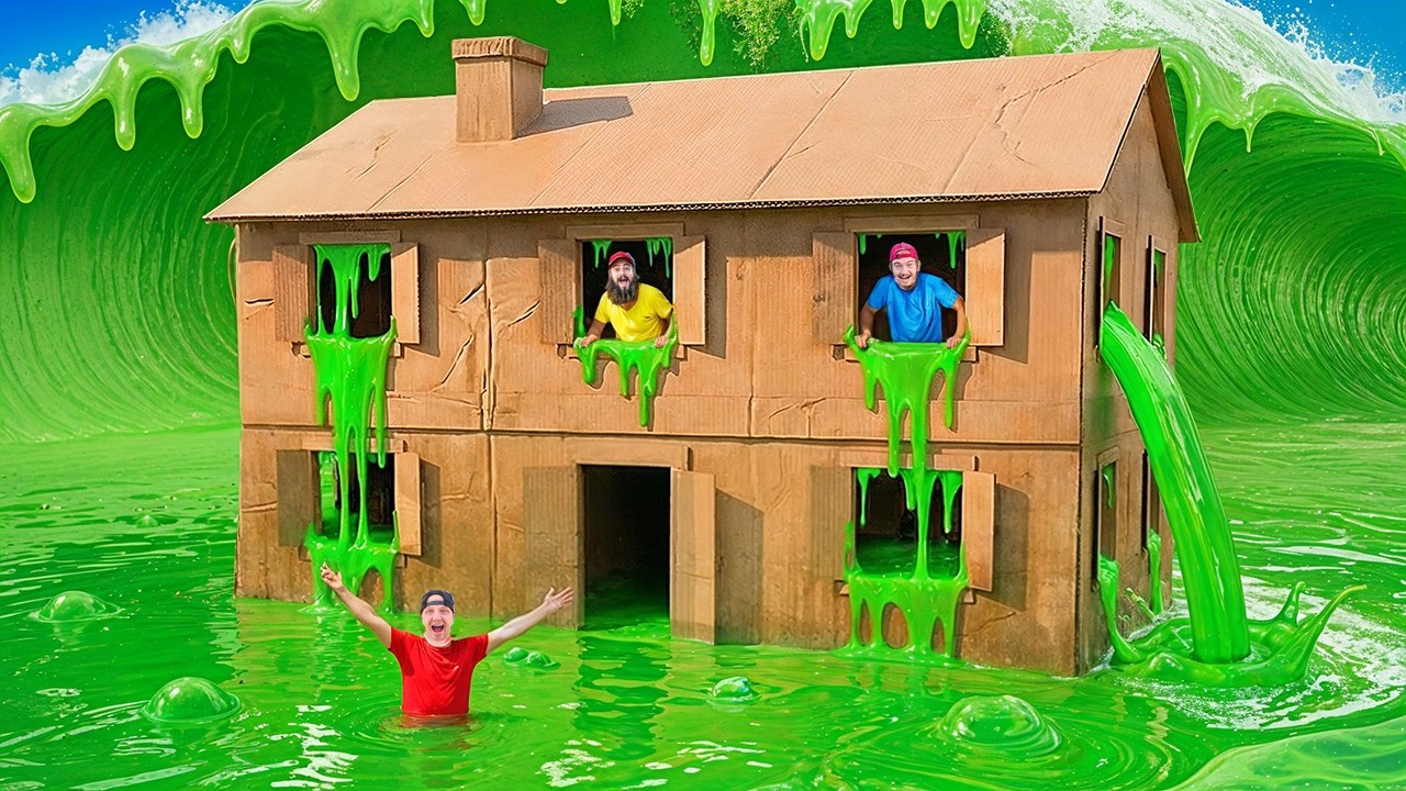 Escaping 7 EXTREME Cardboard HOUSES!