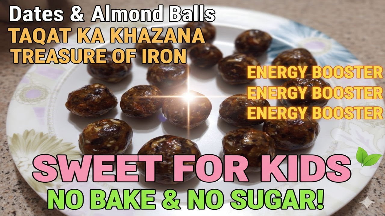 Dates & Almond Energy Balls | No Bake No Sugar Sweet | Dry Fruit Laddu for Kids | Mom’s Comfort Food