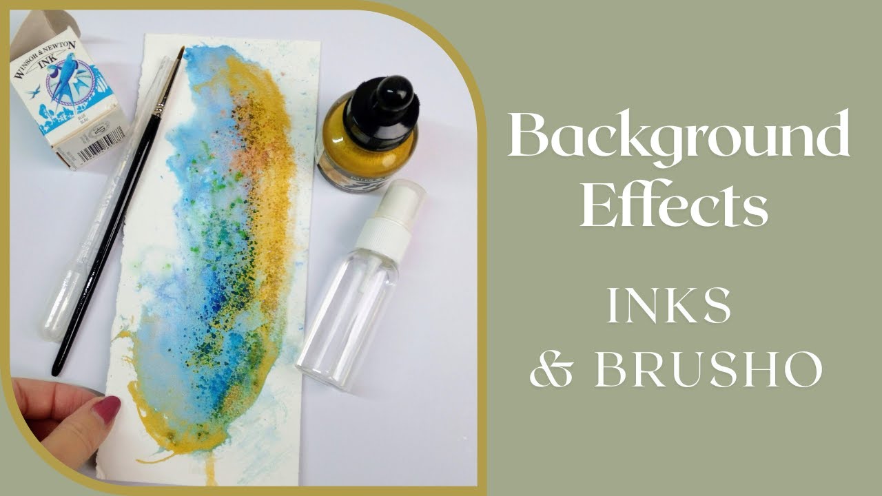 Как создать сверкающий, красочный фон с помощью чернил и Brusho | Техники работы с акварельной бу...
