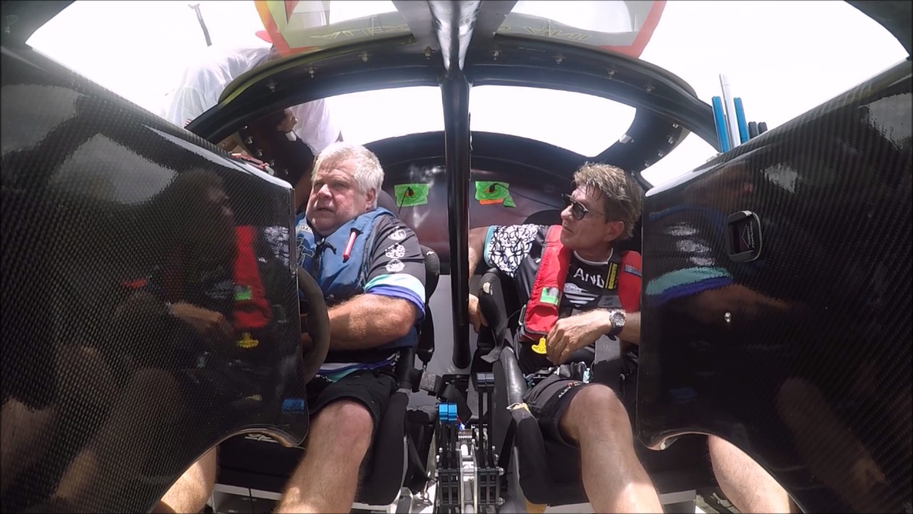Offshore Racing cockpit video strapping in
