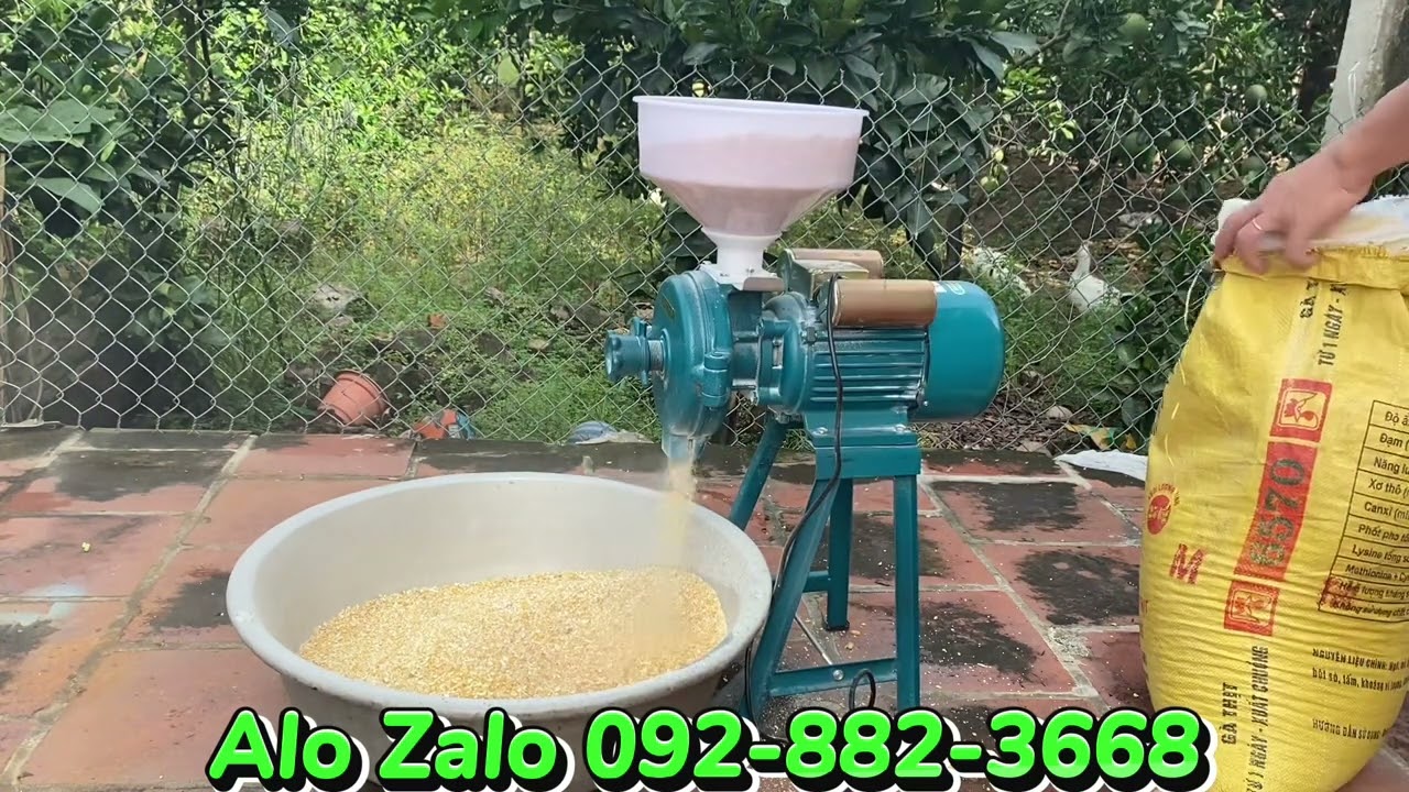 Máy nghiền ngô-máy xay bắp- máy nghiền bột khô- máy nghiền thóc lúa mini a150