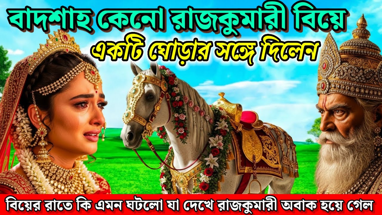 বাদশাহ কেনো রাজকুমারী বিয়ে একটি ঘোড়ার সঙ্গে দিলেন  || বিয়ের রাতে এমন কি ঘটলো রাজকুমারীর সঙ্গে ||