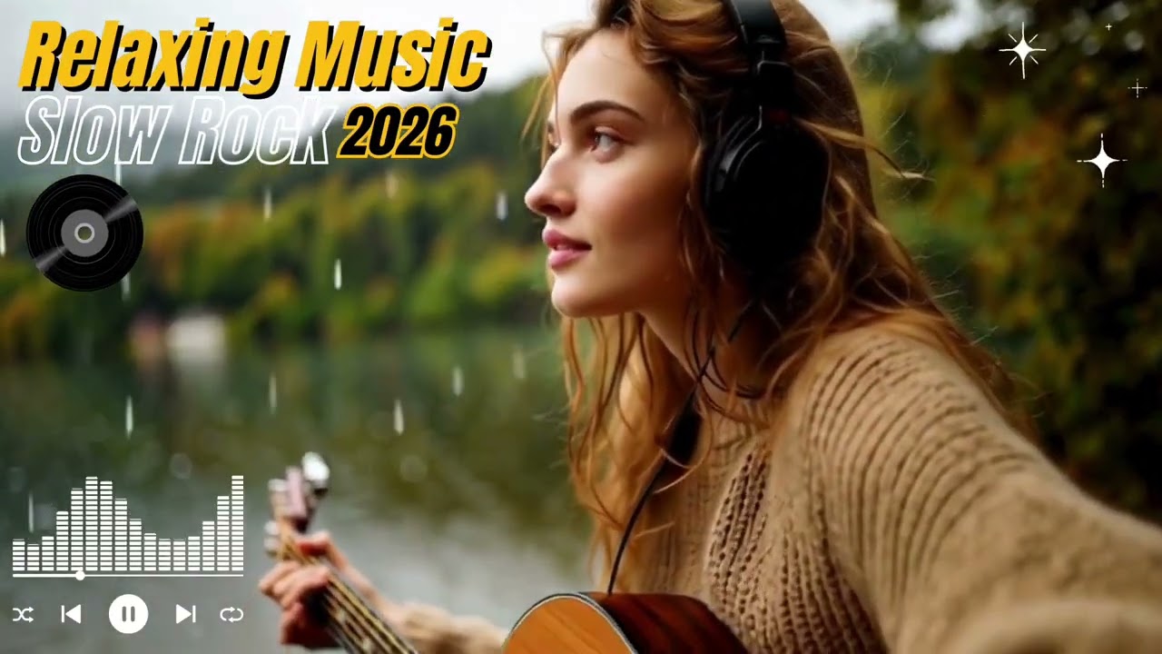 Slow Rock Rainy Day Mood ☔ Cozy Relaxing Background Music