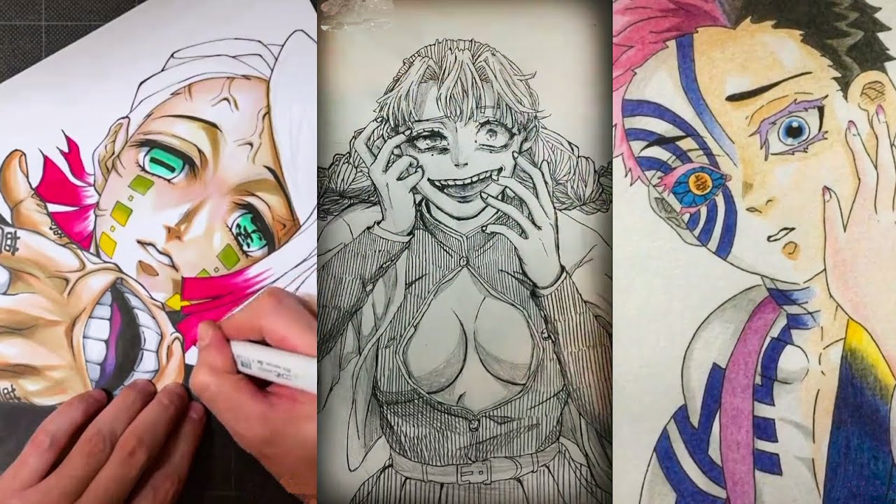 テ ィ ッ ク ト ッ ク 絵 | 鬼 滅 の 刃 イ ラ ス ト - TikTok Kimetsu no Yaiba Painting #102