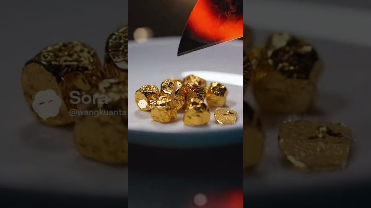 Hot Knife Vs. Edible Gold: Will It Melt?! Satisfying Food Art! Must See! 