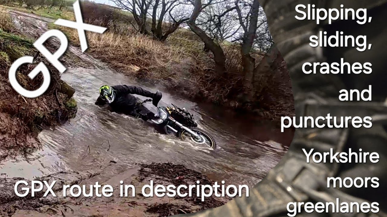 Sliding and crashing around the Yorkshire Moors greenlanes including GPX route