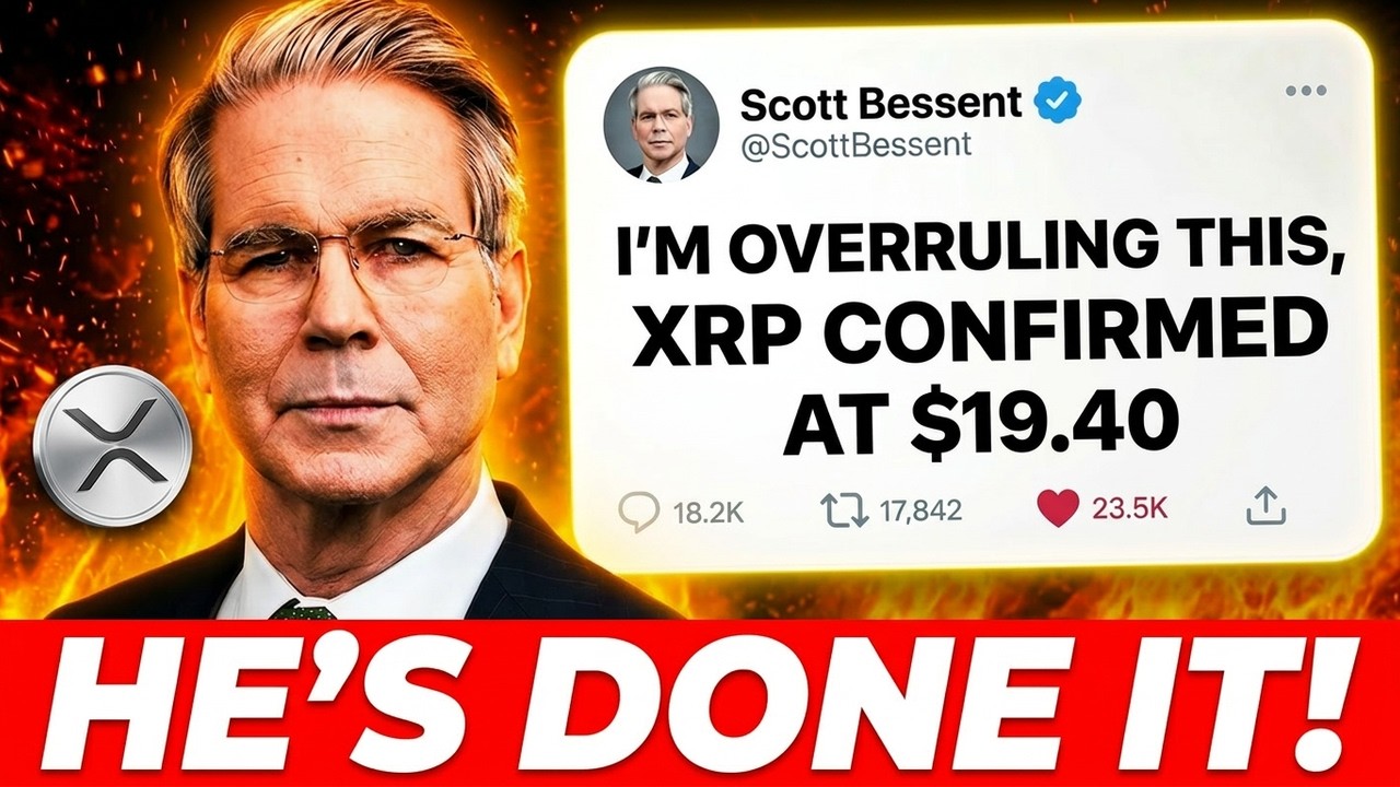 Скотт Бессент только что подтвердил, почему XRP достигнет $19.40!? (Он нарушил условия NDA?!)