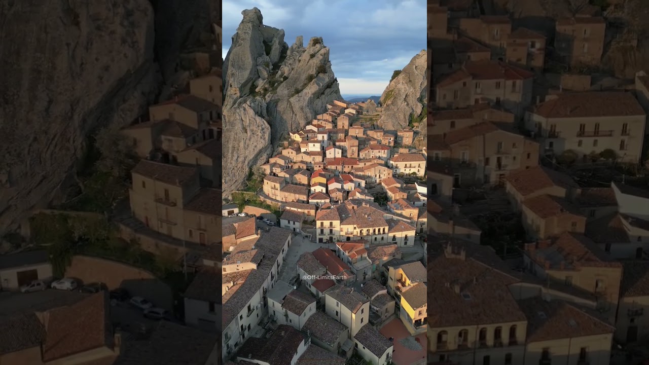 Pietrapertosa 🇮🇹 &ndash; Italy&rsquo;s Highest Village in the Lucanian Dolomites #ItalyViews #DroneShorts