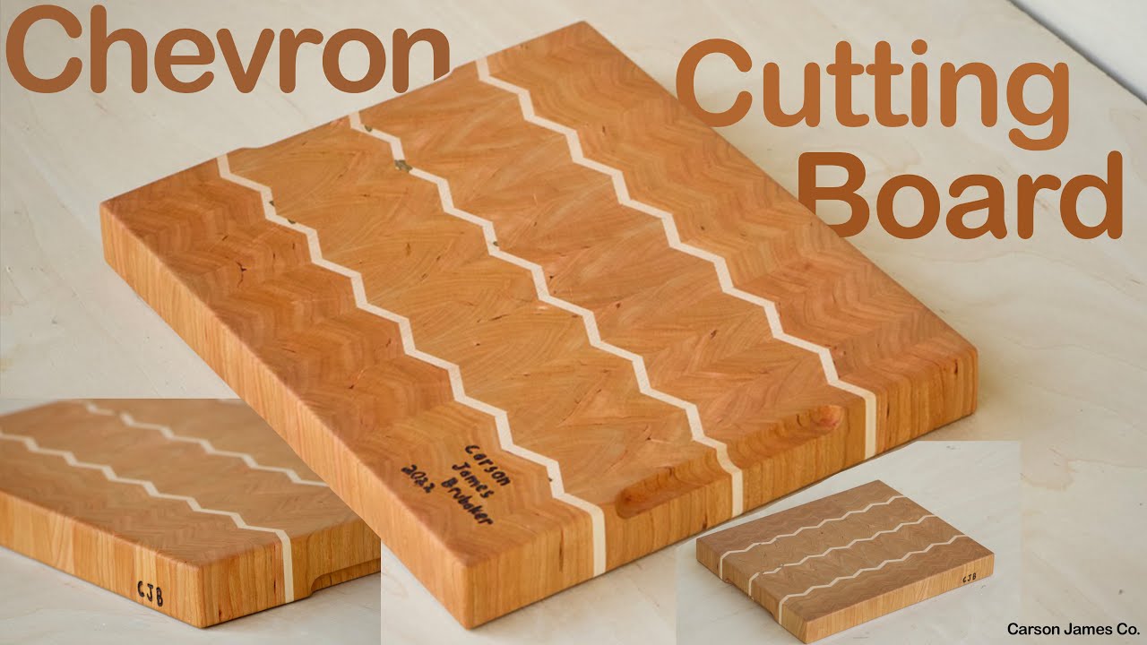 Chevron Patterned End Grain Cutting Board Tutorial