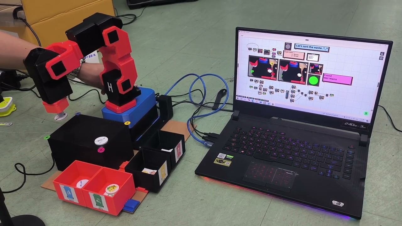 CiRA Edu Robot Sorting Waste testing...