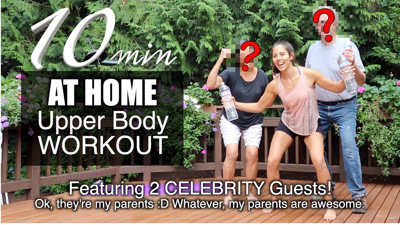 10 Min Upper Body AT HOME Workout || No Gym Equipment || Back, Chest, Shoulders, and Arms!