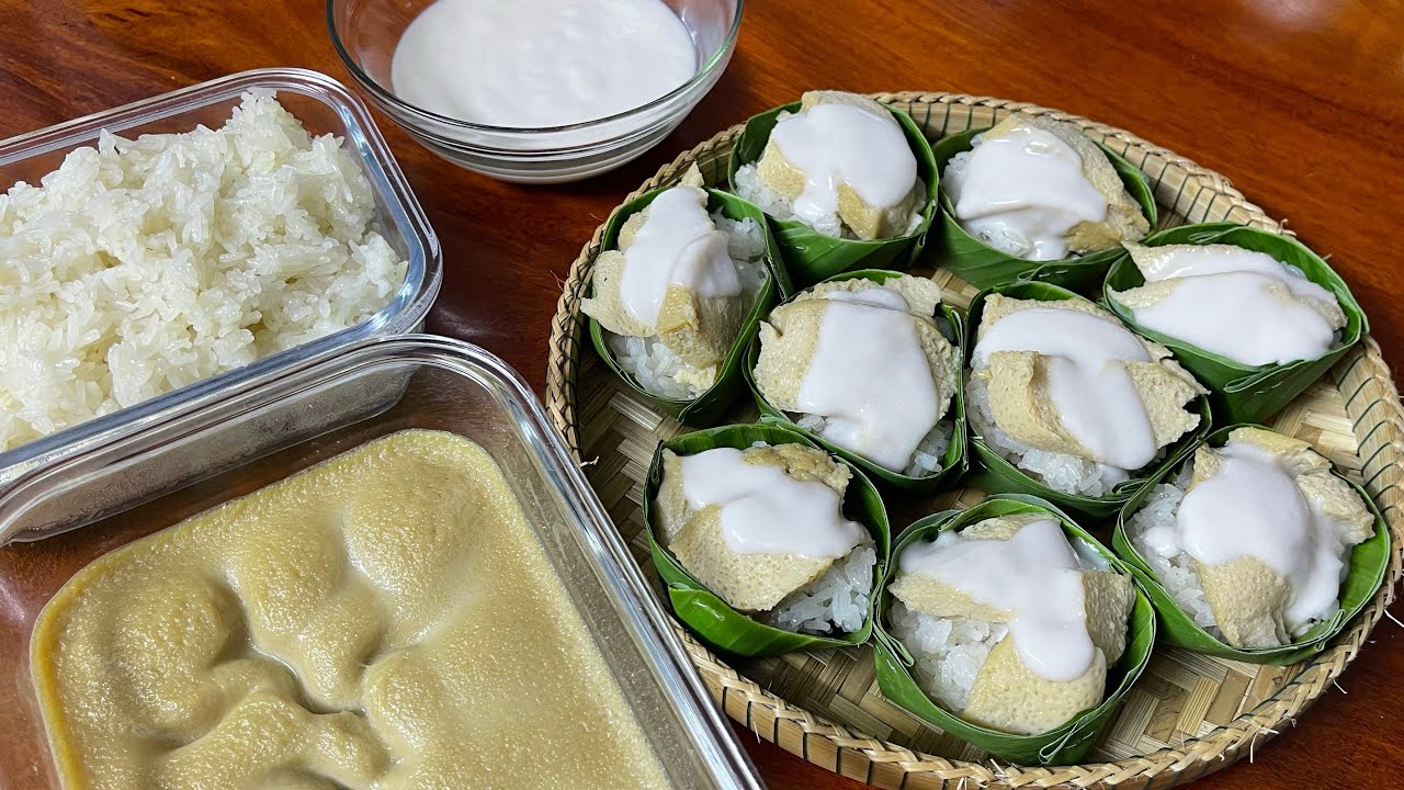 របៀបធ្វើ បង្អែមបាយដំណើបសង់ខ្យា​ || How to make Glutinous Rice with Egg Custard #Khmer Dessert
