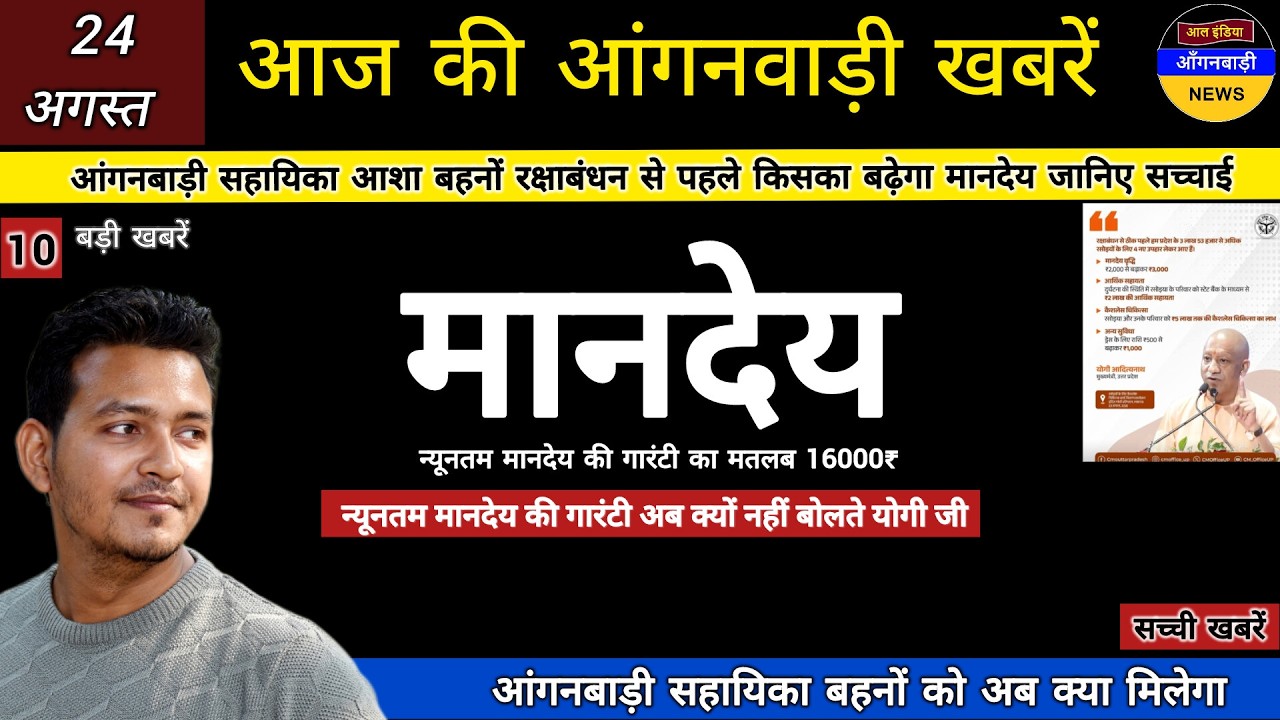 आंगनबाड़ी सहायिका आशा बहनों न्यूनतम मानदेय की गारंटी देने की बात अब योगी जी क्यों नहीं करते