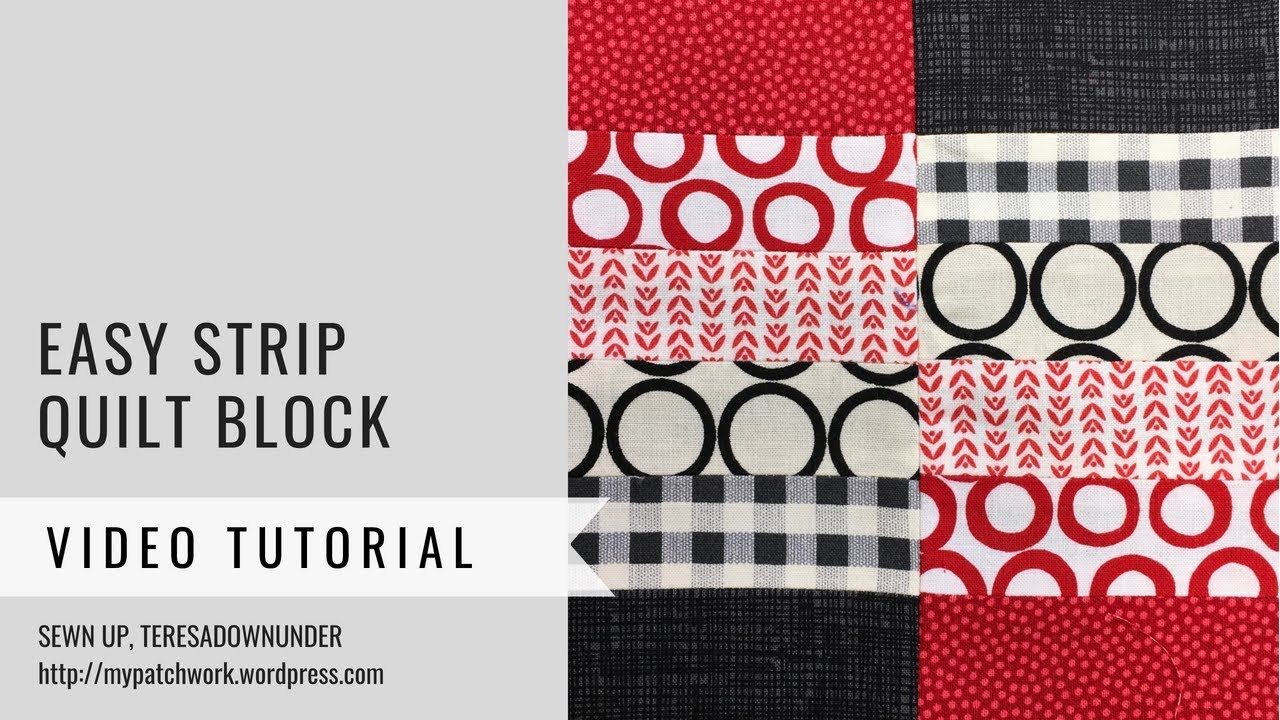 Easy strip block - Mysteries Down Under quilt