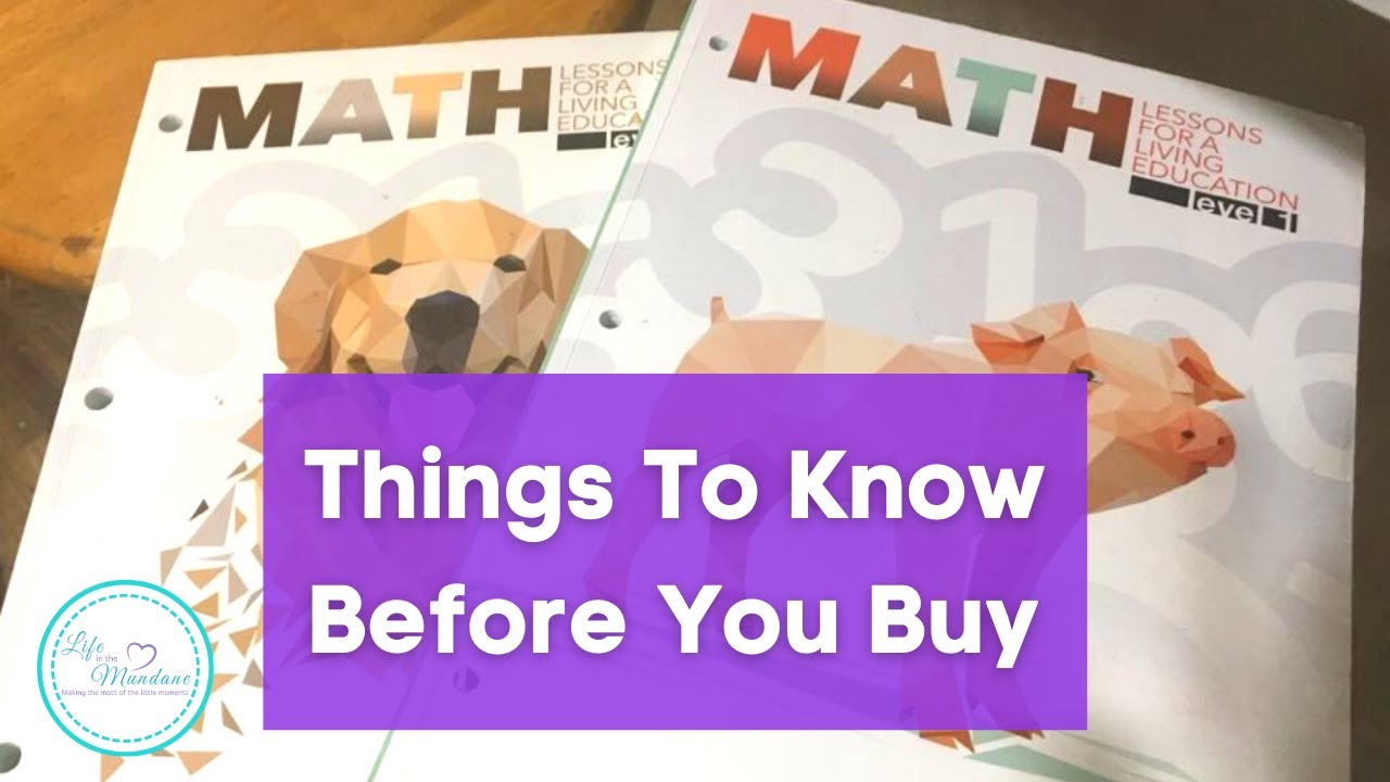 MATH LESSONS FOR A LIVING EDUCATION || WHAT I WISH I WOULD HAVE KNOWN