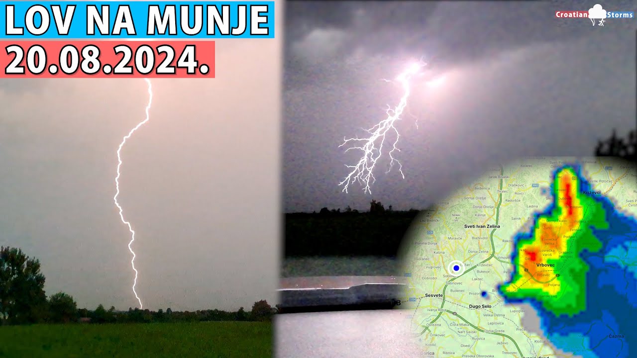 Lov na munje kod Sesveta 20.08.2024. | Storm chasing u Hrvatskoj SEZONA 2024 | E03