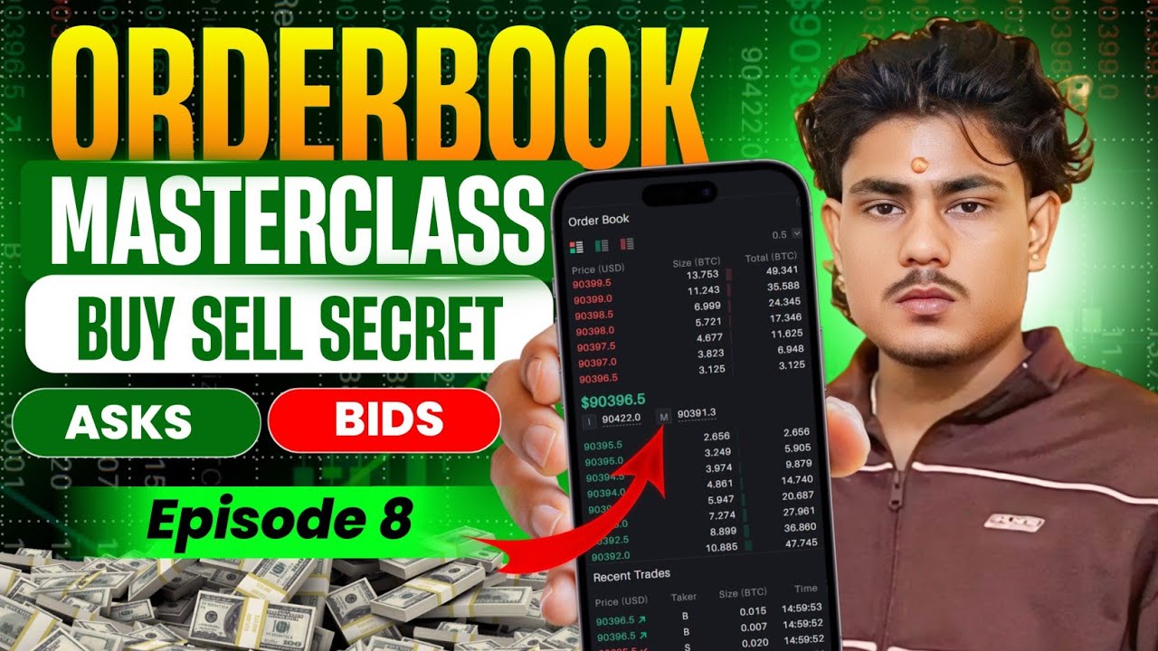 ORDERBOOK EXPLAINED (ORDER BOOK KYA HOTA HAI): | CRYPTO TRADING COURSE for BEGINNERS 2026 | EP-8
