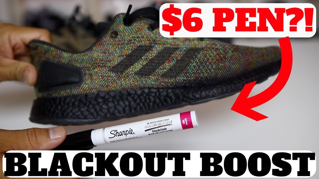 КАК ЗАТЕМНИТЬ ADIDAS BOOST С ПОМОЩЬЮ МАРКЕРА SHARPIE ЗА 6 ДОЛЛАРОВ?! СРАБОТАЕТ ЛИ ЭТО?