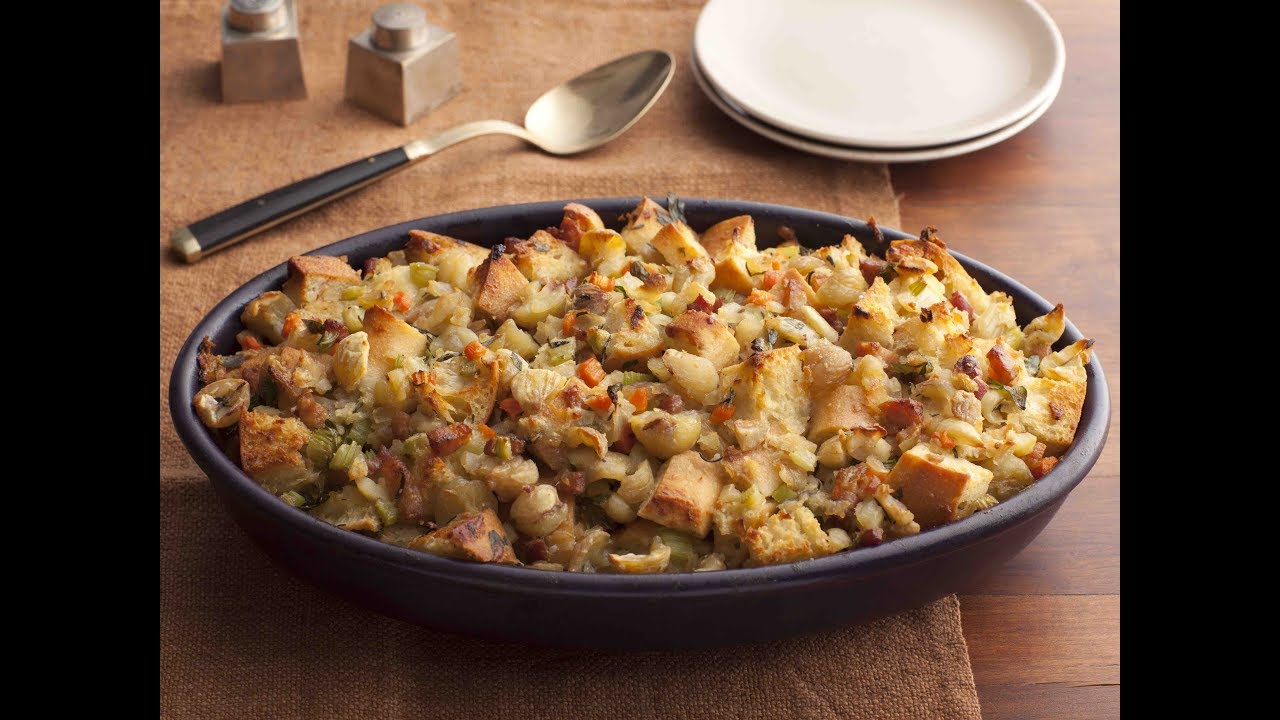 Giada Makes Ciabatta Stuffing with Chestnuts and Pancetta | Food Network