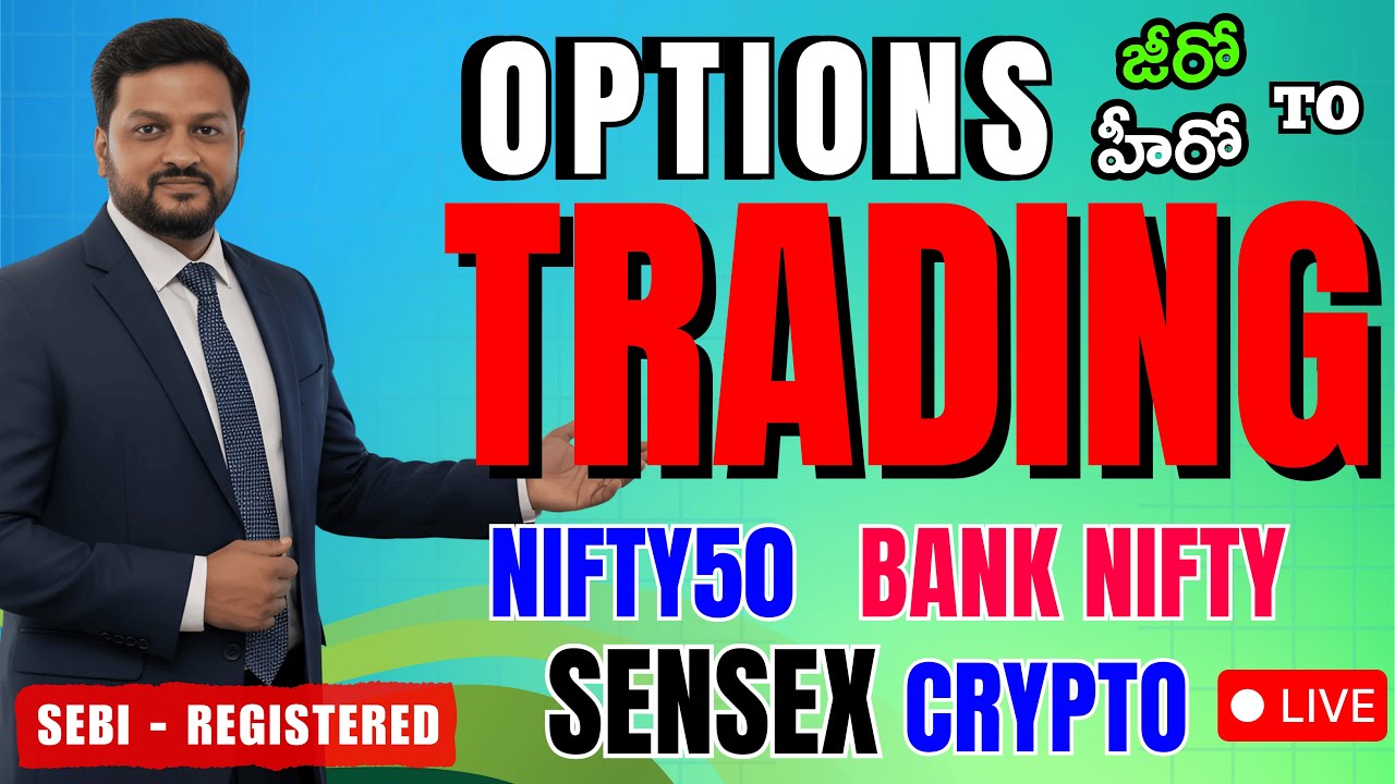 Markets with Shyam (LIVE) | Nifty, Bank Nifty | Crypto | Live analysis | Telugu Trader Shyam