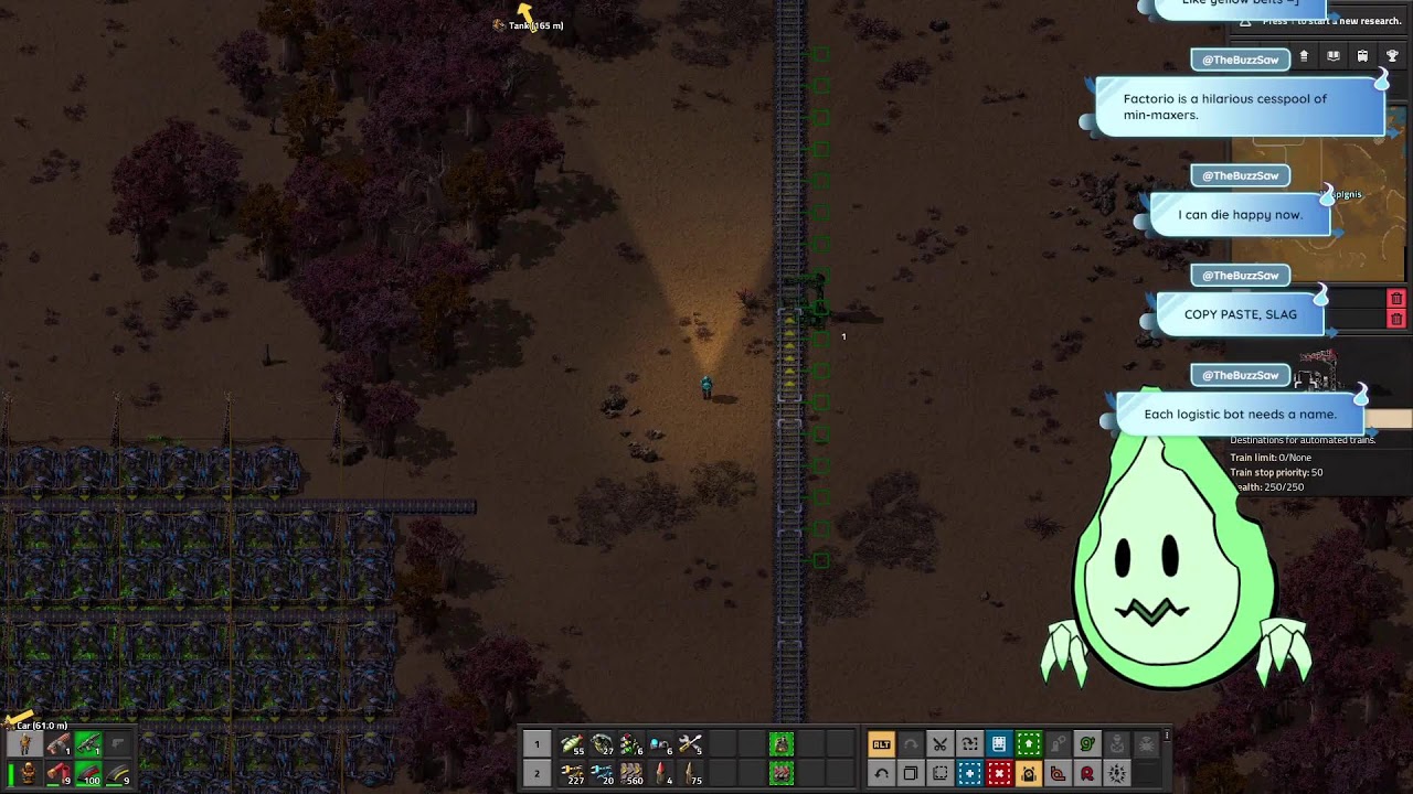 [Factorio][Day 9] TANKS AND TRAINS BEWARE