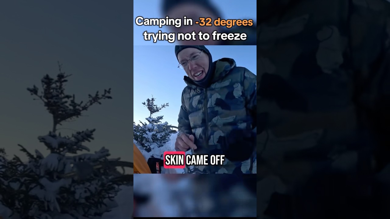 Camping in -32 degrees trying not to freeze 