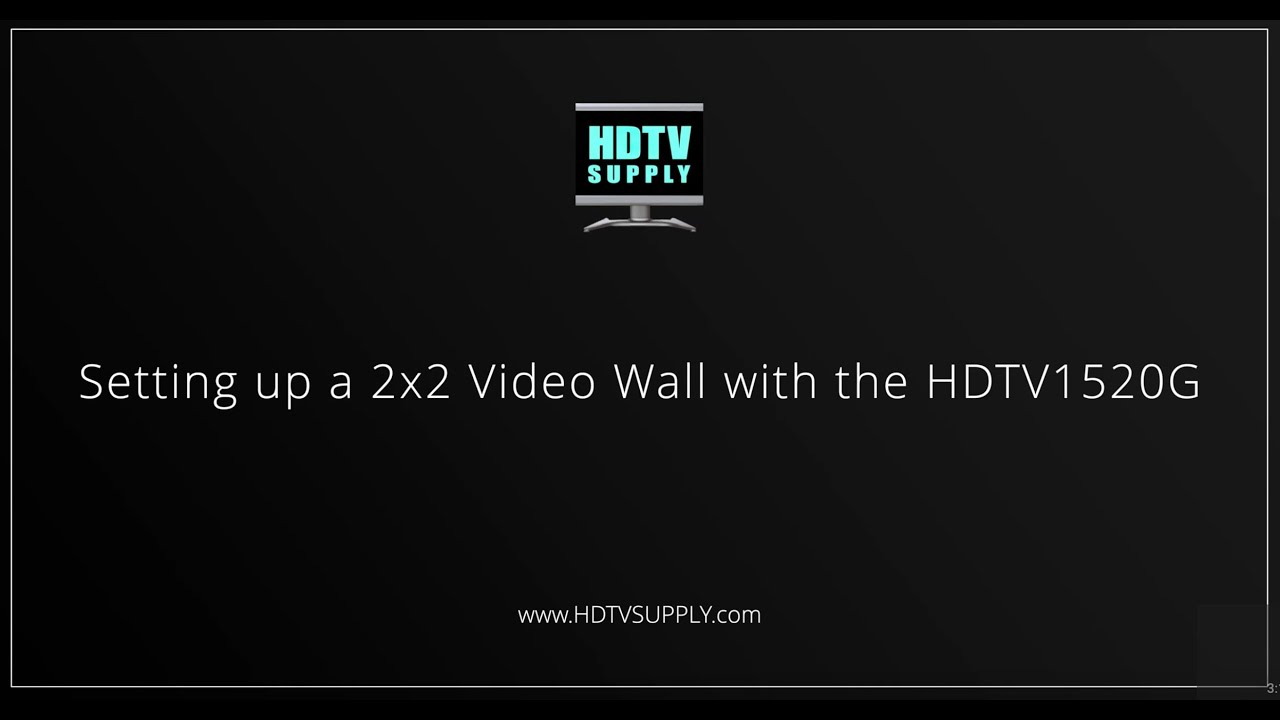 HDTV Supply HDTV1520G - 2x2 Video Wall Setup